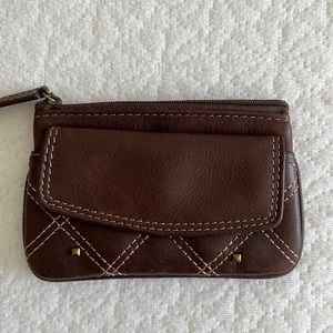 Vintage Fossil Card Holder/Wallet Keychain